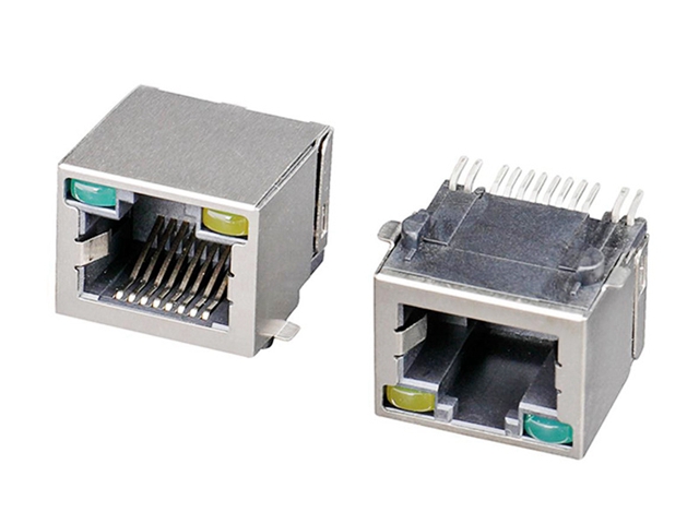 Rj45 8p8c Smd Jack Horizontal With Shielded And Led Manufacturer And Supplier Kls Electronic Co Ltd